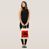 Red Rose Flower Valentijns Storage Beach Tote Bag (Voorkant (model))