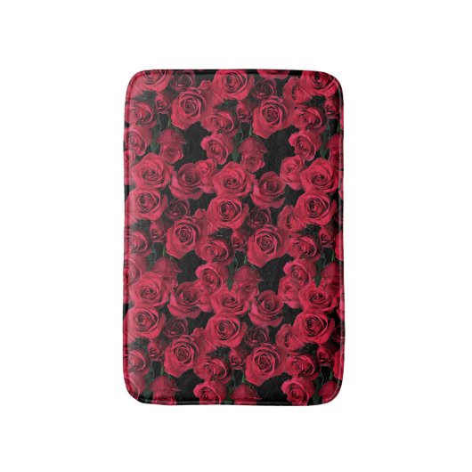 Red Rose Flowers Bath Mats Badmat (Voorkant Verticaal)