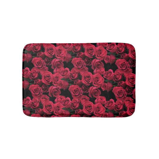 Red Rose Flowers Bath Mats Badmat (Voorkant)