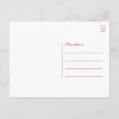 Red Rose Flowers Bedankt Floral Briefkaart (Achterkant)