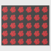 Red Rose Flowers Bouquet - Aangepaste verlooppap Cadeaupapier (Vlak)