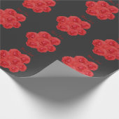 Red Rose Flowers Bouquet - Aangepaste verlooppap Cadeaupapier (Hoek)
