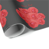 Red Rose Flowers Bouquet - Aangepaste verlooppap Cadeaupapier (Rol Hoek)