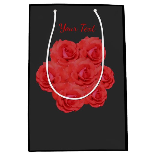 Red Rose Flowers Bouquet op maat Medium Cadeauzakje (Voorkant)