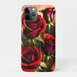 Red Rose Flowers Digitale Kunstwerk-58567 Case-Mate iPhone Case