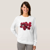 Red Rose Flowers Garden T-shirt (Voorkant volledig)