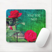 Red Rose Flowers gepersonaliseerd Muismat (Met muis)