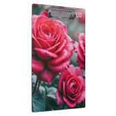 Red Rose Flowers Monogrammed Garden Lover's Klembord (Rechts)