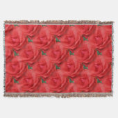 Red Rose Flowers Natuur Art Pattern Deken (Voorkant)