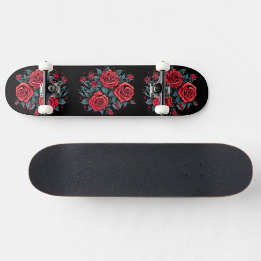 Red Rose Flowers Persoonlijk Skateboard (Horizontaal)
