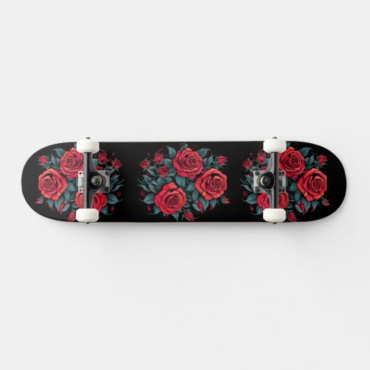 Red Rose Flowers Persoonlijk Skateboard (Horizontaal)