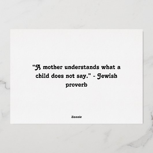 Red Rose Folie Moederdag Wenskaart Folie Feestdagenkaart (Achterkant)