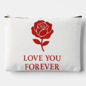 Red Rose Forever Message Soft Romantic Valentine Etui (Voorkant)