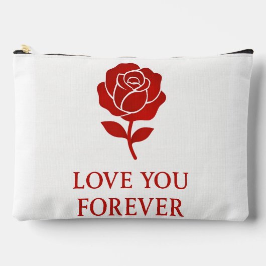 Red Rose Forever Message Soft Romantic Valentine Etui (Voorkant)