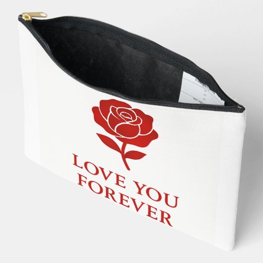 Red Rose Forever Message Soft Romantic Valentine Etui (Open)