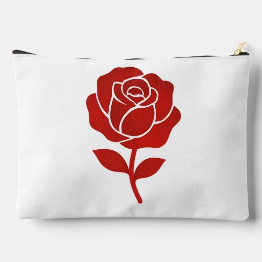 Red Rose Forever Message Soft Romantic Valentine Etui (Achterkant)