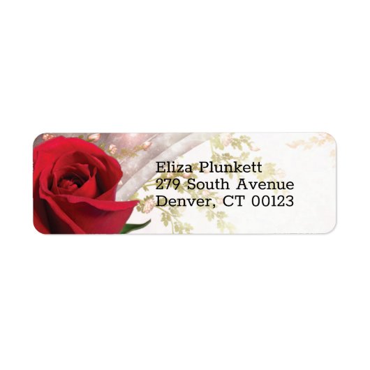 Red Rose foto grillig Etiket (Voorkant)