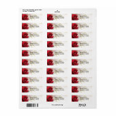 Red Rose foto grillig Etiket (Full Sheet)