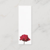Red Rose Funeral Mini Bookmark Card Visitekaartje (Achterkant)