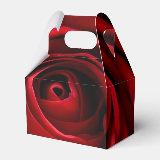 Red Rose Gable Favor Box Bedankdoosjes (Voorkant Zijde)