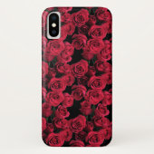Red Rose Garden Flowers Floral iPhone X Hoesje (Achterkant)