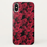 Red Rose Garden Flowers Floral iPhone X Hoesje