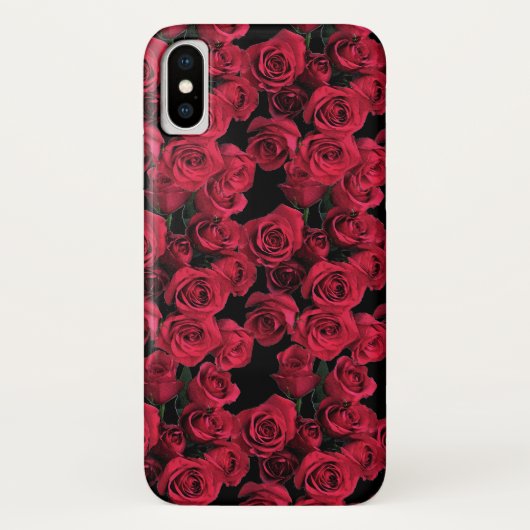 Red Rose Garden Flowers Floral iPhone X Hoesje (Achterkant)