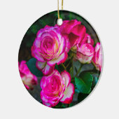 Red Rose Garden Keramisch Ornament (Links)
