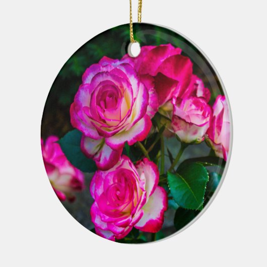Red Rose Garden Keramisch Ornament (Links)