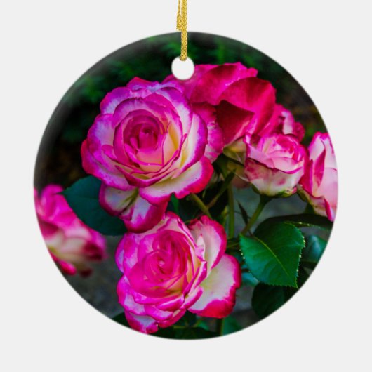 Red Rose Garden Keramisch Ornament (Achterkant)