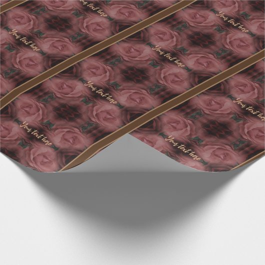 Red Rose gepersonaliseerd Cadeaupapier (Hoek)