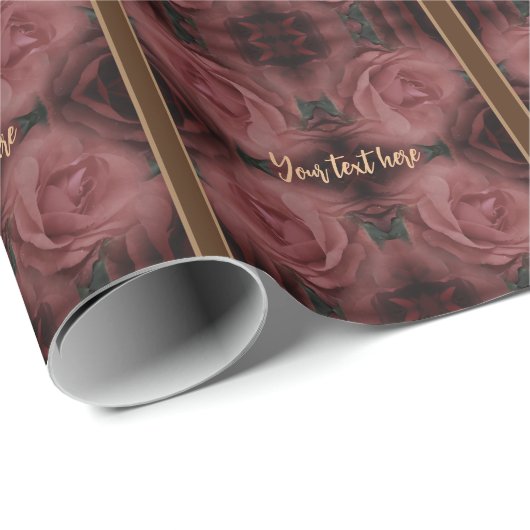 Red Rose  gepersonaliseerd Cadeaupapier (Rol Hoek)