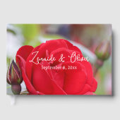 Red Rose gepersonaliseerde bruiloft / evenement Gastenboek (Voorkant)