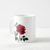 Red Rose |Gezin| Symbool van liefde en eenheid Koffiemok (Voorkant links)