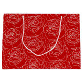 Red Rose Gift Bag (groot) Groot Cadeauzakje (Voorkant)