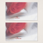 Red Rose Gift Label Visitekaartjes (Voorkant /achterkant)
