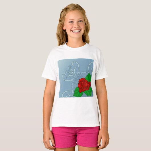 Red Rose Girls T-Shirt (Voorkant volledig)