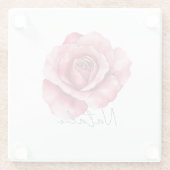 Red Rose Glazen Onderzetter (Achterkant)