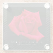 Red Rose Glazen Onderzetter (Achterkant)