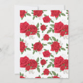 Red Rose & Gold Charra Floral Boot Quinceanera in Kaart (Achterkant)