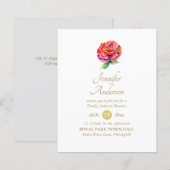 Red Rose Gold FAMILY REUNION-klassevrienden (Voorkant / Achterkant)