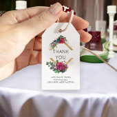 Red Rose Gold Geometric Lijst Weddenschap Bedankt Cadeaulabel