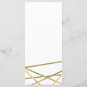 Red Rose & Gold Lines Floral Elegant Party Menu (Achterkant)