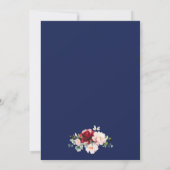 Red Rose & Gold Waterverf Floral Save the Date Kaart (Achterkant)