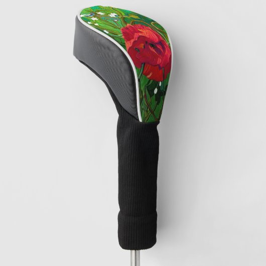 RED ROSE GOLFHEADCOVER (Schuin)