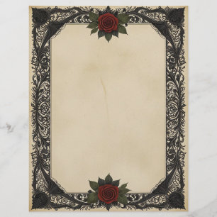 Red Rose Gothic Briefhoofd