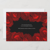 Red Rose Gothic Elegant Wedding Kaart (Achterkant)