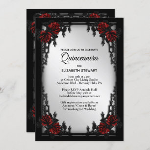Red Rose Gothic quinceanera Iron Gate Kaart