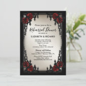 Red Rose Gothic repetitie diner ijzeren poort Kaart (Staand voorkant)