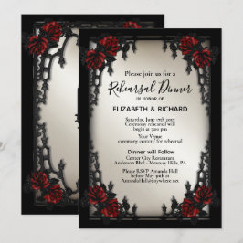 Red Rose Gothic repetitie diner ijzeren poort Kaart
